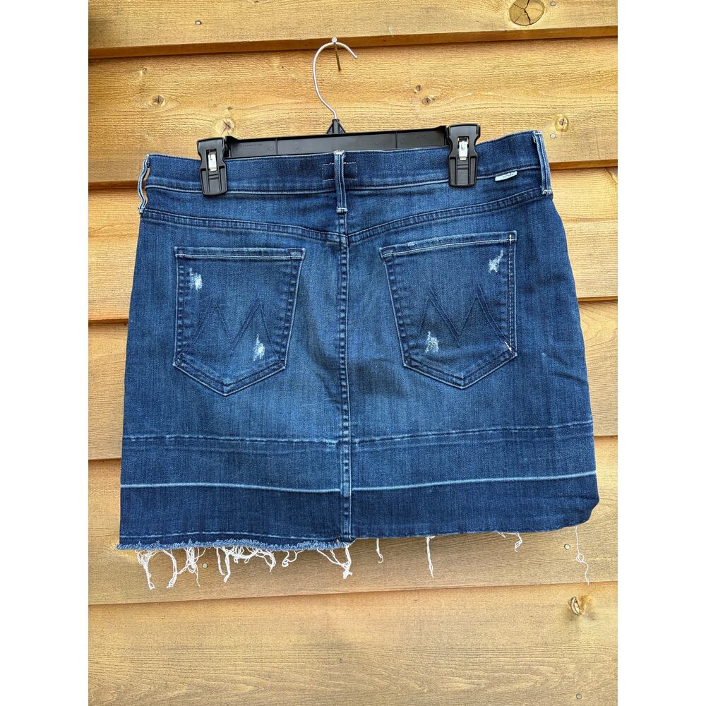 Mother undone hem denim mini skirt - Picture 4 of 8